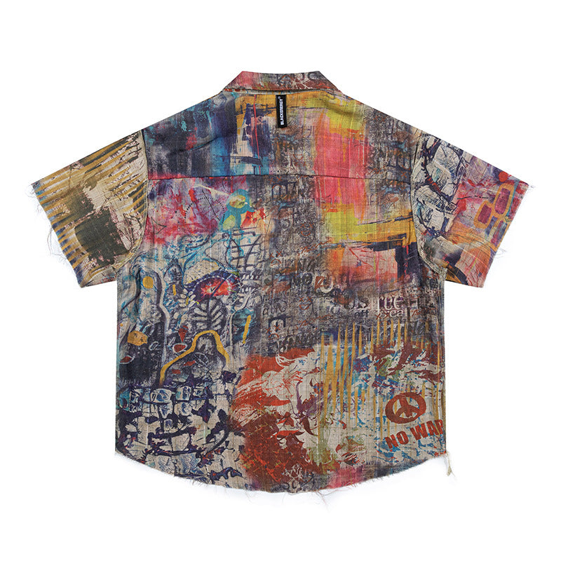 Plaid Double-sided Graffiti tee