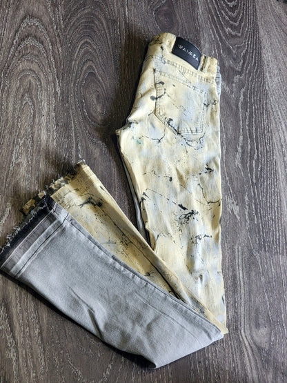 Sin in peace "Canvas" Stacked Jeans (1 of 1)