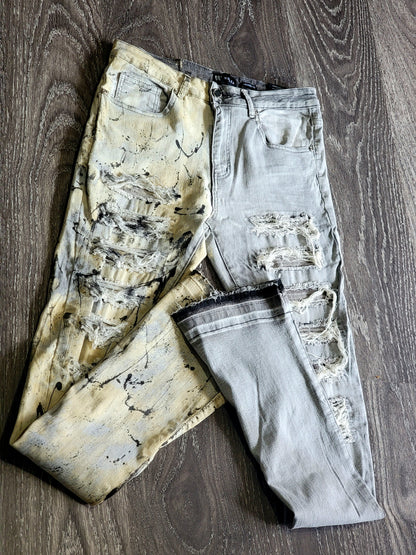 Sin in peace "Canvas" Stacked Jeans (1 of 1)