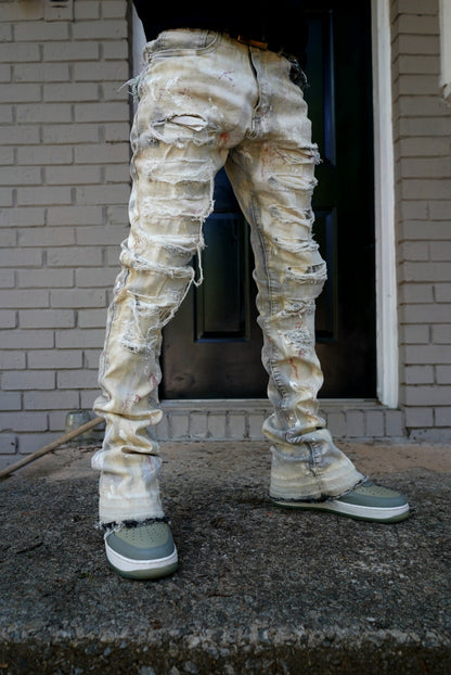 Sin in peace Dungeon dragon "Stacked Denim" (custom 1 of 1) skinny fit, true to size