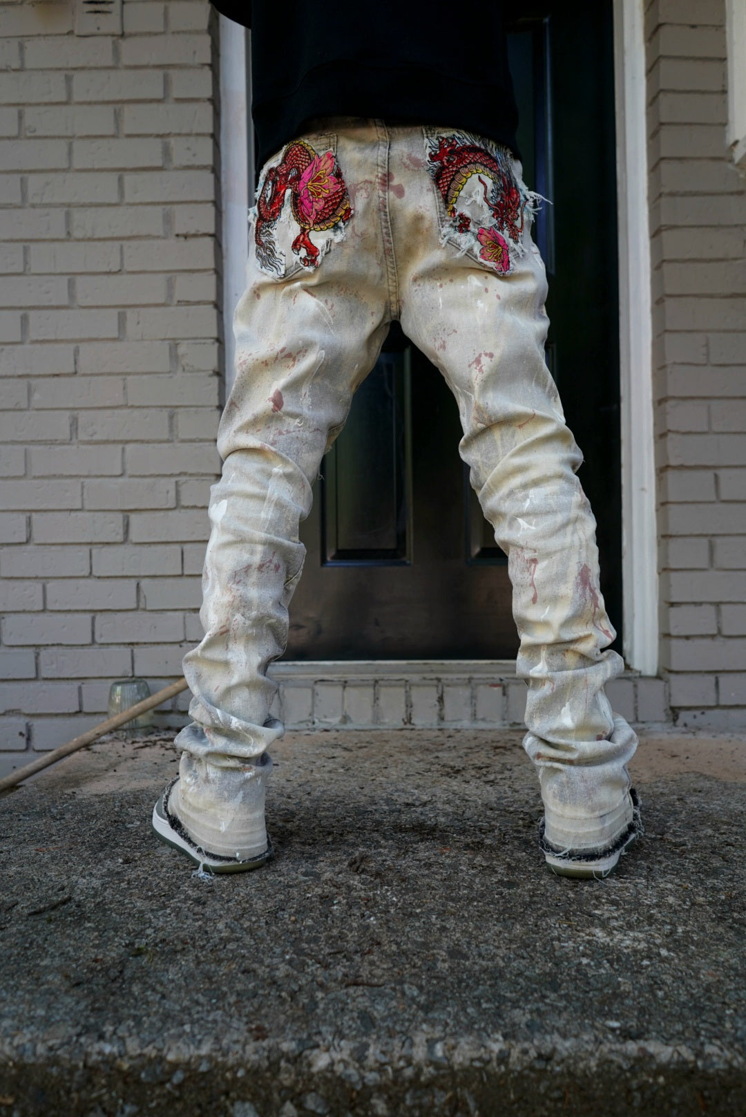 Sin in peace Dungeon dragon "Stacked Denim" (custom 1 of 1) skinny fit, true to size