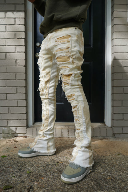 Sin in peace "Milky Way" Stacked  Denim (1 Of 1) handcrafted