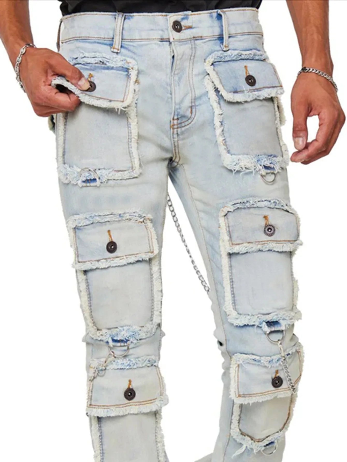 Multi pocket Stacked Jeans