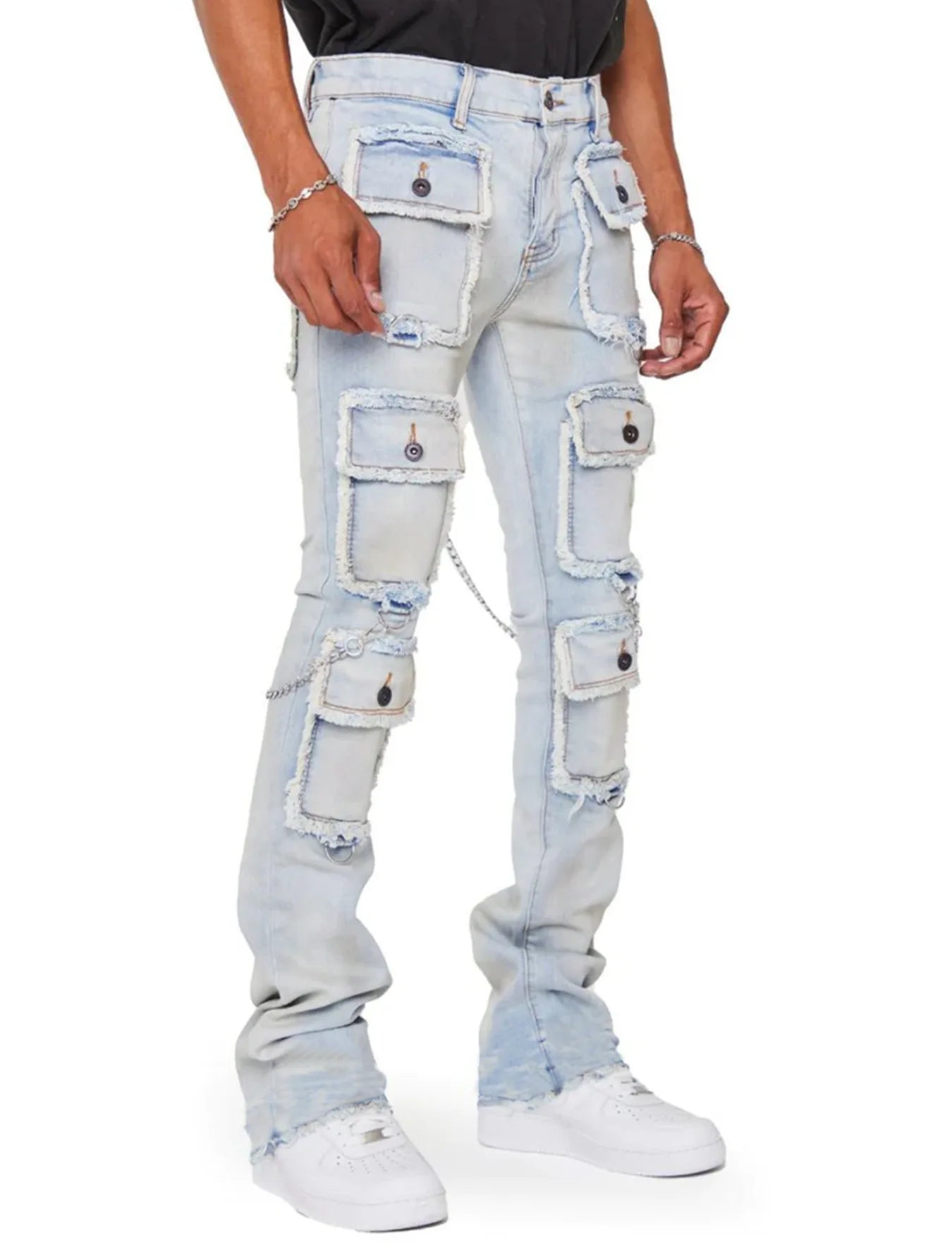 Multi pocket Stacked Jeans