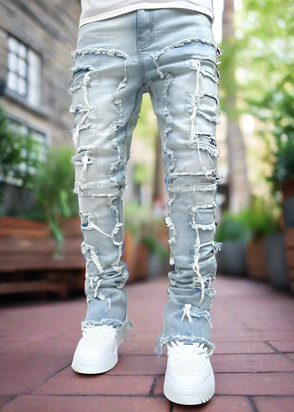 Men's Stacked Jeans Ripped (Slim Fit)